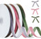 RIBBOOO Rosa, Grün, Grau Samt Band Set, 3 Farben 1cm x 30yd Gesamt für Weihnachtskranz Bogen Dekoration Handwerk Geschenkverpackung Valentinstag Bouquet Wrap