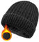 lifwimner Berretto da Uomo Invernale, Berretto in Pile Termico Cappello Invernale Donna A Maglia Elastico Beanie Hat(Grigio Scuro)