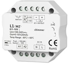 HAPRSLIKG Dimmer 0/1-10V 110V 220V 230V Ingresso 1CH Controllo dimmerazione LED 2.4G Monocromatico
