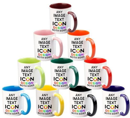 JPHCHSC Personalised Mug - Add Your Text, Picture, Design or Logo on This Coffee Mug 11oz. Personalised Gift idea for Birthday, Wedding, Anniversary and for Other Special Moments