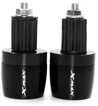 Embout Guidon Moto pour Xmax 125 250 300 400 X Max Accessoires De Moto Poignées en Aluminium CNC Embout De Guidon(Black2)