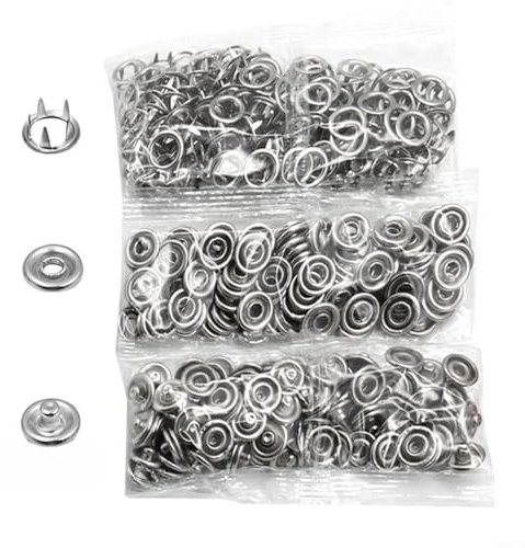 100 Sets Automatische Ösen Fünf Krallen Druckknöpfe 9,5 mm Metallverschlüsse für DIY Kleidung Nähprojekte Rucksäcke Hüte Vorhänge