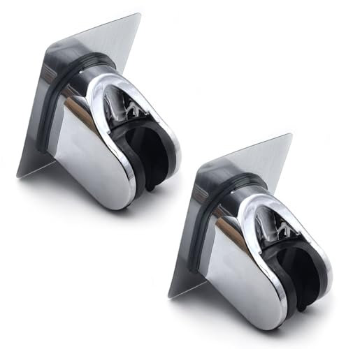 2Pcs Shower Head Holder Replacement Plastic Handheld Shower Holder Adjustable Shower Head Holder Shower Holder Bracket for Home Hotel Bathroom
