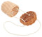 Abaodam Eichel Tote Eichelkorb Körper Kleiner Weidenkorb Eichelplüsch Mini Pine Cones Tasche Spielzeugkorb Leichensack Eichel-geldbörse Tannenzapfen Korb Picknickkorb Kiefer Rattan Brown