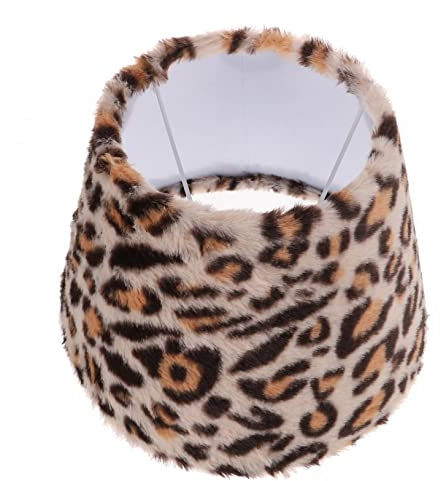 EPIGEIST Plüsch Lampenschirm Lampe mit Leopardenmuster Lampen Wohnzimmer großer Lampenschirm schlafzimmerlampe schlafzimmer lampen Lampenschirme für Tischlampen Plüsch Lampenabdeckung
