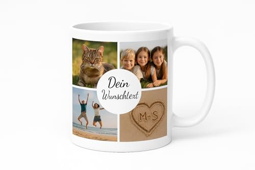 Tasse Personalisiert mit Foto Bedruckt Fototasse gestalten Tassen individuell mit eigenem Bild, Fototasse mit Wunschtext, Tasse selbst individuell gestalten