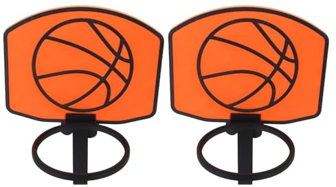 RUNROTOO 2pcs Clip-On Basketball Hoop for Trash Can - Mini Garbage Bin Basketball Hoop with Backboard - Indoor Wastebasket Decor for Bedroom Family Personal Use