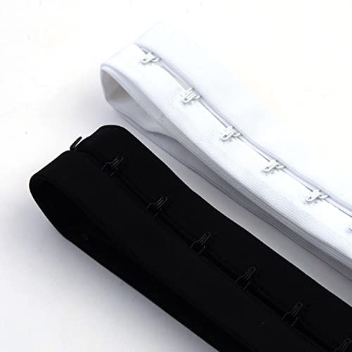 Hook & Eye Trim Tape Fastening Trimming Corsets Basques Dressmaking Costume.Non Rust Quality,Strong Stitched Closure Attachment,White,2 Meters