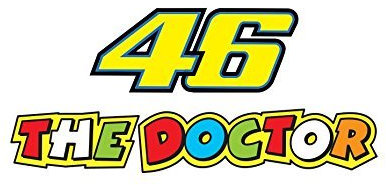 RDtrade24 Valentino Rossi The Doctor 46 Aufkleber, 18 x 8,1 cm, 46 cm, für Laptop
