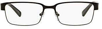 Armani Exchange A|X Mens AX1017 Rectangular Prescription Eyewear Frames, Black/Demo Lens, 54 mm