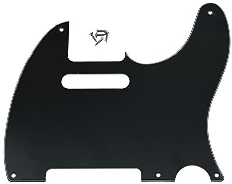 KAISH American Vintage 5 Hole Tele Pickguard TL Guitar Pick Guard Scratch Plate for Tele/Telecaster Black 3 Ply