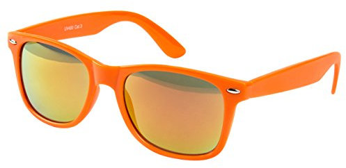 Ciffre EL-Sunprotect® Sonnenbrille Nerdbrille Brille Nerd Feuer Verspiegelt Orange UV400