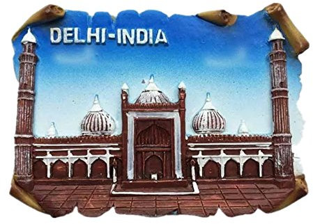 India World Kühlschrankmagnet, 3D-Harz-Kollektion, Reise-Souvenir, Touristengeschenk, Heim- und Küchendekoration, Kühlschrank-Magnet-Aufkleber New Delhi 1