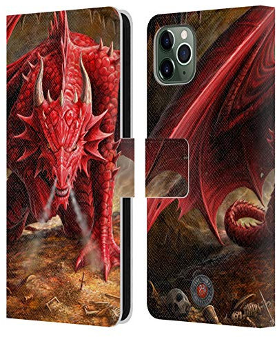 Head Case Designs Officially Licensed Anne Stokes Lair Dragons Leather Wallet Case Compatible With Apple iPhone 11 Pro Max