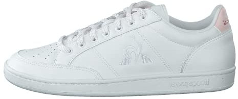 Le Coq Sportif Femme Court Clay Basket, Blanc Optique/Rose Nuage, 36 EU