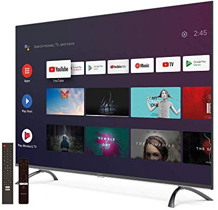 Strong - Smart Android TV 4K UHD con DVB-T2/C/S2, 50 Pollici, Nero/Argento