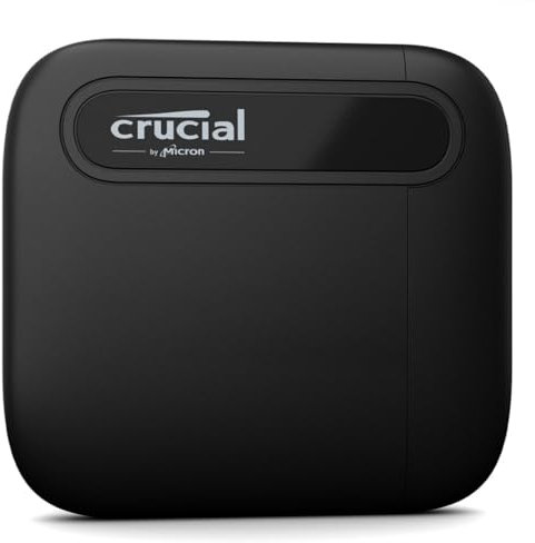 Crucial X6 4To Portable SSD - Jusqu’à 800Mo/s - PC et Mac - USB 3.2 USB-C externe SSD - CT4000X6SSD9, Disque SSD
