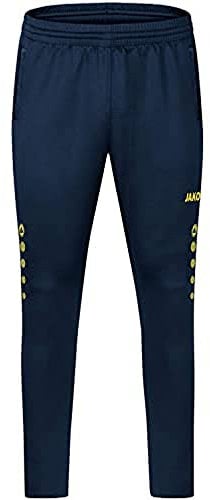 JAKO Herren Trainingshose Challenge, Marine/Neongelb, XL