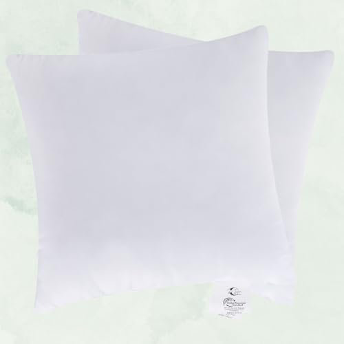 Moon 2er Pack Luxury Gänsefeder Füllkissen Innenkissen ca. 50x50-600g, 90% Feder 10% Daune (fest)