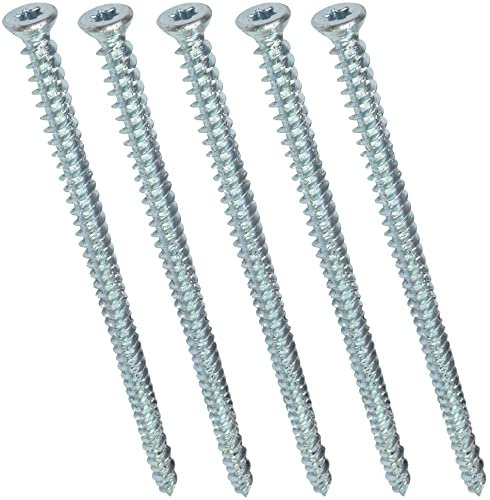 AERZETIX - C48388 - Lot de 5 Vis d'ancrage direct pour béton Ø7.5x152mm tête fraisée conique - à empreint étoile T30 - fixation directe sans cheville