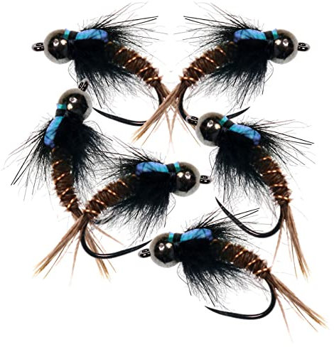 Perfeclan The Fliegenfischen Fliegensortiment Trockenfliegen, Nymphen, Nassfliegen, Streamer Wooly Fliegen, Euronymphen, Scuds, Würmer, 14