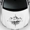 YlRNhe Auto-Aufkleber – Berg-Kompass-Aufkleber für Motorhaube, wasserdichter Vinyl-Motorhauben-Aufkleber/Autofenster-Aufkleber/Auto-Grafik-Körperseiten-Aufkleber, 19,68''x 16,14'' (Schwarz)