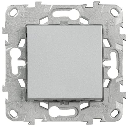 Botón pulsador 10 A conexión rápida aluminio Unica