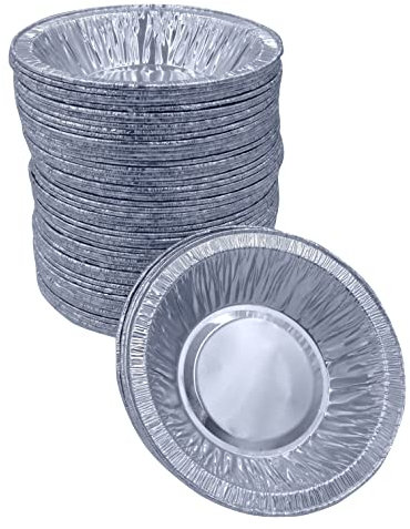 Sunrise Packaging Aluminium Foil Pie Dish [111 X 20mm] Small, Non-Stick Coated, Non-Toxic, Easy to Demould Baking Bowls (100)