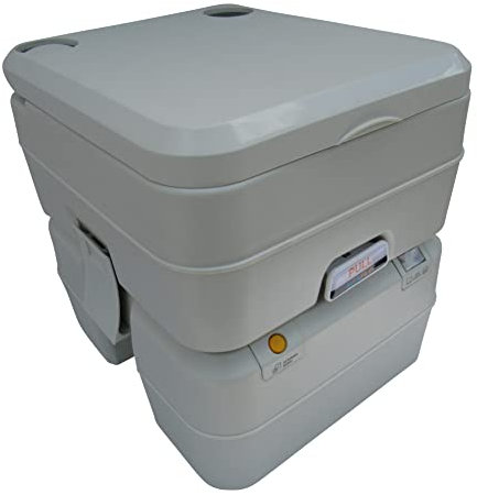 Camping Portable Toilet Porta Potty 20L (Spout Caravan Travel Flushable Chemical Loo)