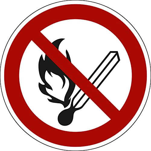 Verbotszeichen Feuer, offenes Licht und Rauchen verboten, Typ: 04300