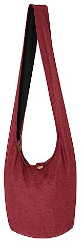 PANASIAM Shoulderbag, HEMP, bordeaux red in L