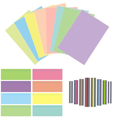 24PCS A4 Colour Overlay For Dyslexia, Dyslexia Reading Overlays Aid, Guided Reading Overlays Strips, Dyslexia Overlays for Reading Aids, Visual Stress, Irlens Syndrome, and ADHD(Multicolor)