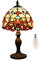 Kinbolas 8 Tischlampe Tiffany-Stil Buntglas Lampenschirme Vintage Schreibtischlampe Kleine Nachttischlampe Schlafzimmer Wohnzimmer Büro Lesen Antik Art Deco(Color:A-8)