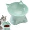 Gamelle surélevée pour chat - Anti-vomissements - Inclinable à 15 degrés - Gamelle peu 13,5 cm pour chat - Gamelle surélevée pour chaton - Station d'alimentation pour nourriture et eau