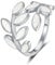 HMOOY Adjustable Leaf Rings, Branch Leaf Adjustable Open Rings Jewellery Gold-Plated Gifts for Women Bestfriends Lovers Sister Mother Birthday, Silber