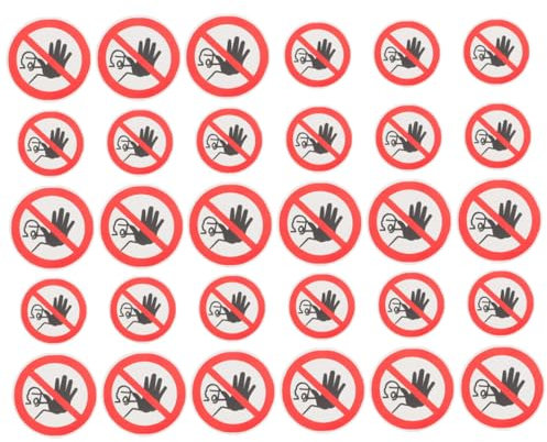 SOLUSTRE 30st Selbstklebende Logo-aufkleber Selbstklebendes Warnschild „einfahrt Verboten“. Warnschilder Dürfen Nicht Betreten Werden Kein Eingangsschild Etikett Pvc Beschilderung
