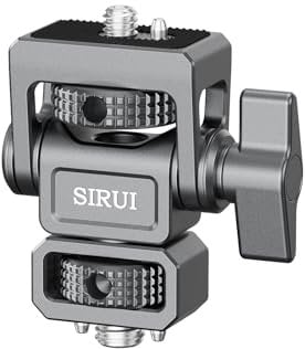 SIRUI Supporto per Monitor con Supporto per Perno di Posizionamento ARRI da 3/8-16, Supporto per Monitor da Campo Regolabile Girevole a 360° e Inclinazione a 180°, per Monitor da 5 e 7, AM-MTA