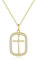 GAVU Vergoldeter Sterling Silber Halskette für Damen mit Jesus Kreuz Anhänger Gold, Jesus Kette Gold Damen