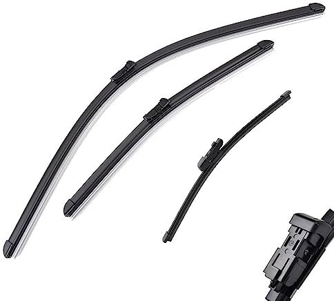 Set, für VW Golf 7 5G1 VII MK7 Variant 2012–2020 vorne hinten Wischerblätter Windschutzscheibe Windschutzscheibe Alltrack Sportsvan GTE GTD GTI R (Farbe: RHD, Größe: vorne hinten)
