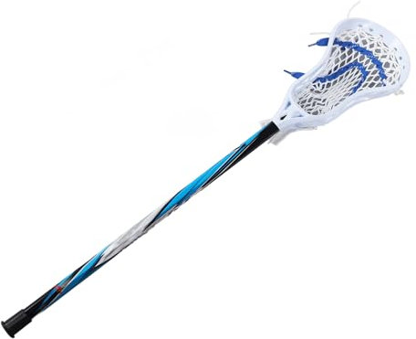 HELEVIA 24-Zoll-Lacrosse-Stick mit Weißem Mesh-Taschenball, Leichte Lacrosse-Ausrüstung aus Aluminiumlegierung das Anfängertraining
