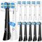 12 Aufsteckbürsten Kompatibel mit Braun Oral B iO Elektrische Zahnbürste, Zahnbürste Aufsätze Kompatibel mit Oral B iO 3/4/5/6/7/8/9/10 (Weiß/Schwarz)