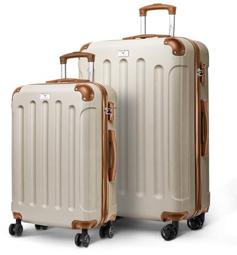 Skywander - 2-Piece Travel Suitcase Set - Hard Shell Luggage 67x44.5x24.5cm & 77.5x51x29.5cm - 24 & 28 Lightweight Spinner with TSA Lock, Durable Carry-on, Smooth 360° Wheels, Airline Approved