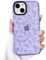 NITITOP Compatible for iPhone 13 Mini Case Cute Flower Floral Clear for Women Girl Ultra Slim Crystal Shockproof Soft TPU Anti-Yellow Protective Phone Cover - Purple