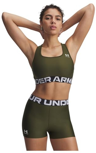 Under Armour Damen HeatGear Armour Mid Impact Branded Bra Sport-BH