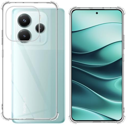 Yenwen Liquid Crystal Schutzhülle für Xiaomi Mi Redmi Note 14 5G Hülle, Vergilbt Nicht Handyhülle, Stoßfest Cover, Anti-Fall Kratzfest Case, Silikon TPU - Transparent