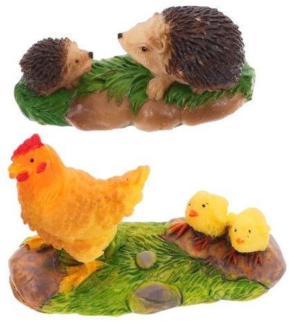 KITANDOVE Minifigura De Escritorio 2 Adornos De Resina para Decorar Jardín y Hogar