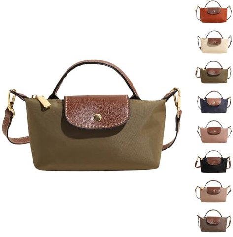 eganten Mini-Umhängetasche in Farbblockoptik für Damen, quadratische Handtasche in Volltonfarbe mit verstellbarem Riemen, Schultertasche (Green,One Size)
