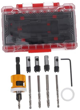 JECOMPRIS Herramientas Brocas Avellanadoras Tope Profundidad Carpintería Durabilidad Fácil Usar