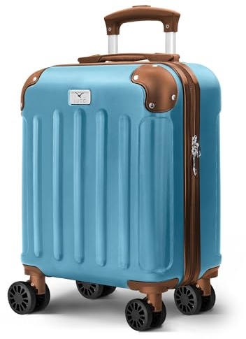 LUGG 15 Inch Skywander Lightweight Underseat Cabin Bag – EasyJet Approved Carry-On Suitcase, Durable ABS Hard Shell, Smooth Double Spinner Wheels, Water-Resistant & Compact Travel Luggage (45x34x20cm)