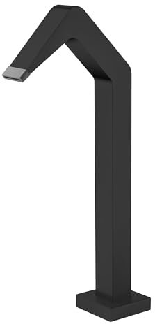 Mice - Cascada de Piscina- Fuente de Piscina en Cascada, Ideal para Piscinas Exteriores, Circuitos de SPA - Grifería Exterior Acero Inos S316 / Negro Mate